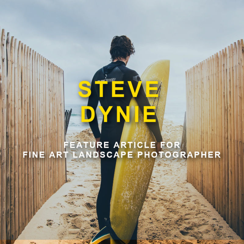 surfer with text on fine art photographer Steve Dynie