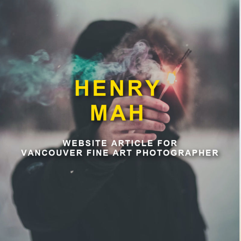man on Vancouver street with text Henry Mah website article